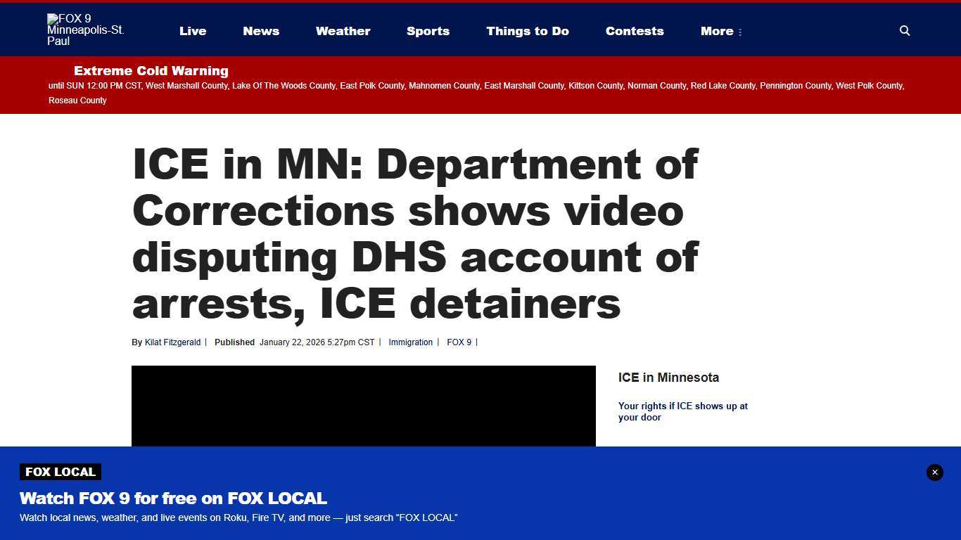 ICE in MN: Department of Corrections shows video disputing DHS account of arrests, ICE detainers FOX 9 Minneapolis-St. Paul